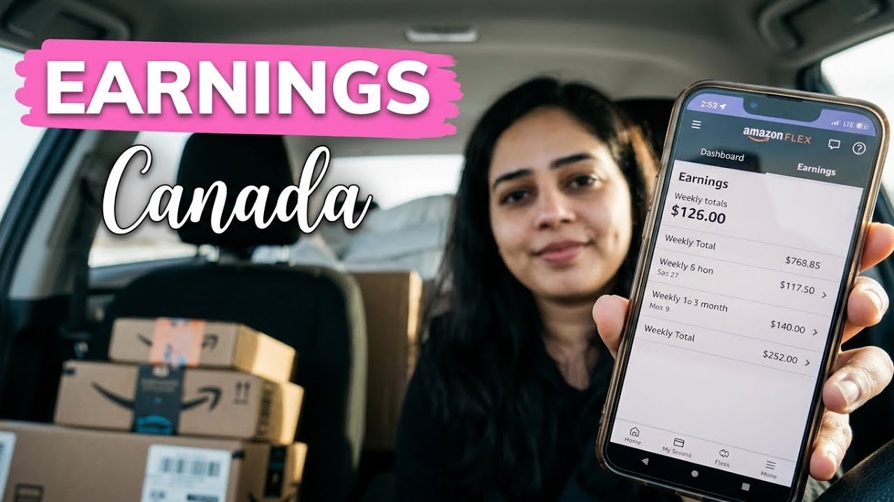 How I make money💰 Part - Time with Amazon Flex | Day in my life | Side hustle in Canada 🍁 
