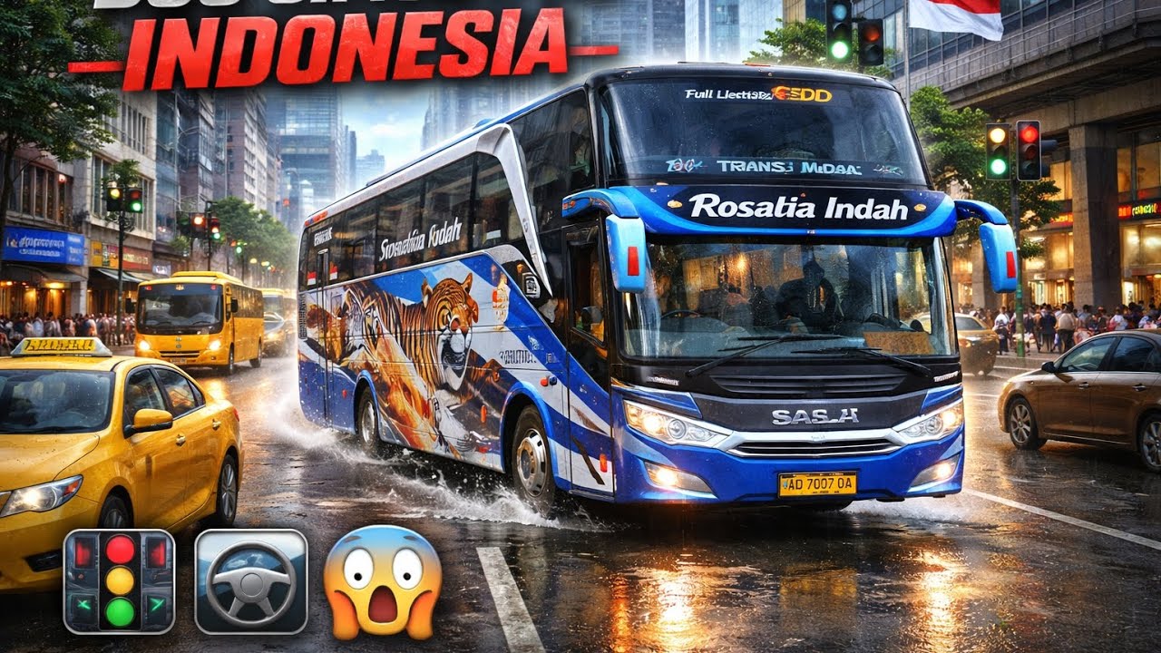 BUSSID City Drive with Passengers | Downtown City Driving Experience | Bus Simulator Gameplay