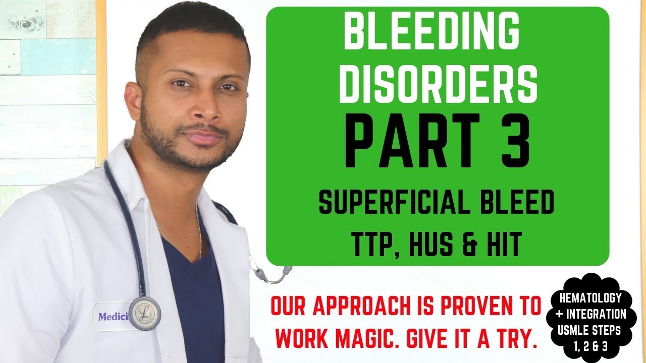 Bleeding Disorders, Part 3 - Superficial Bleed, TTP, HUS & HIT *USMLE STEPS 1, 2 & 3*