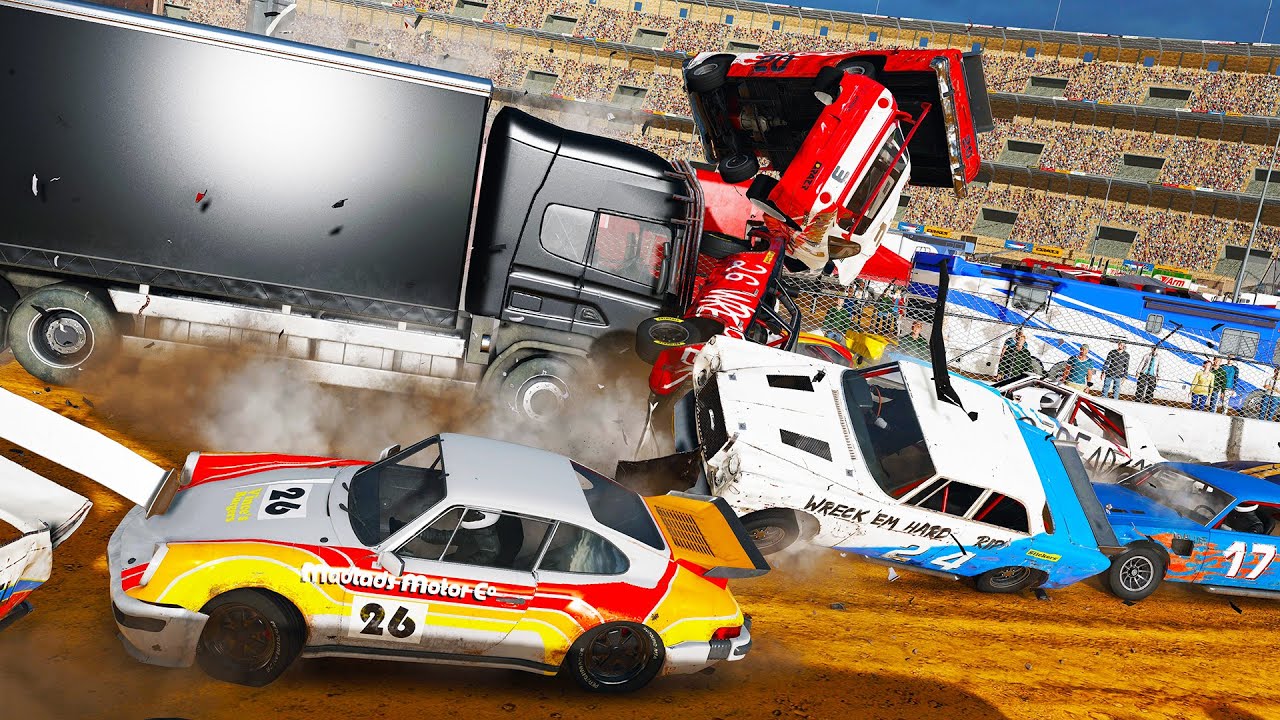 NO RULES Server DESTRUCTION On INSANE TRACKS - Wreckfest Multiplayer