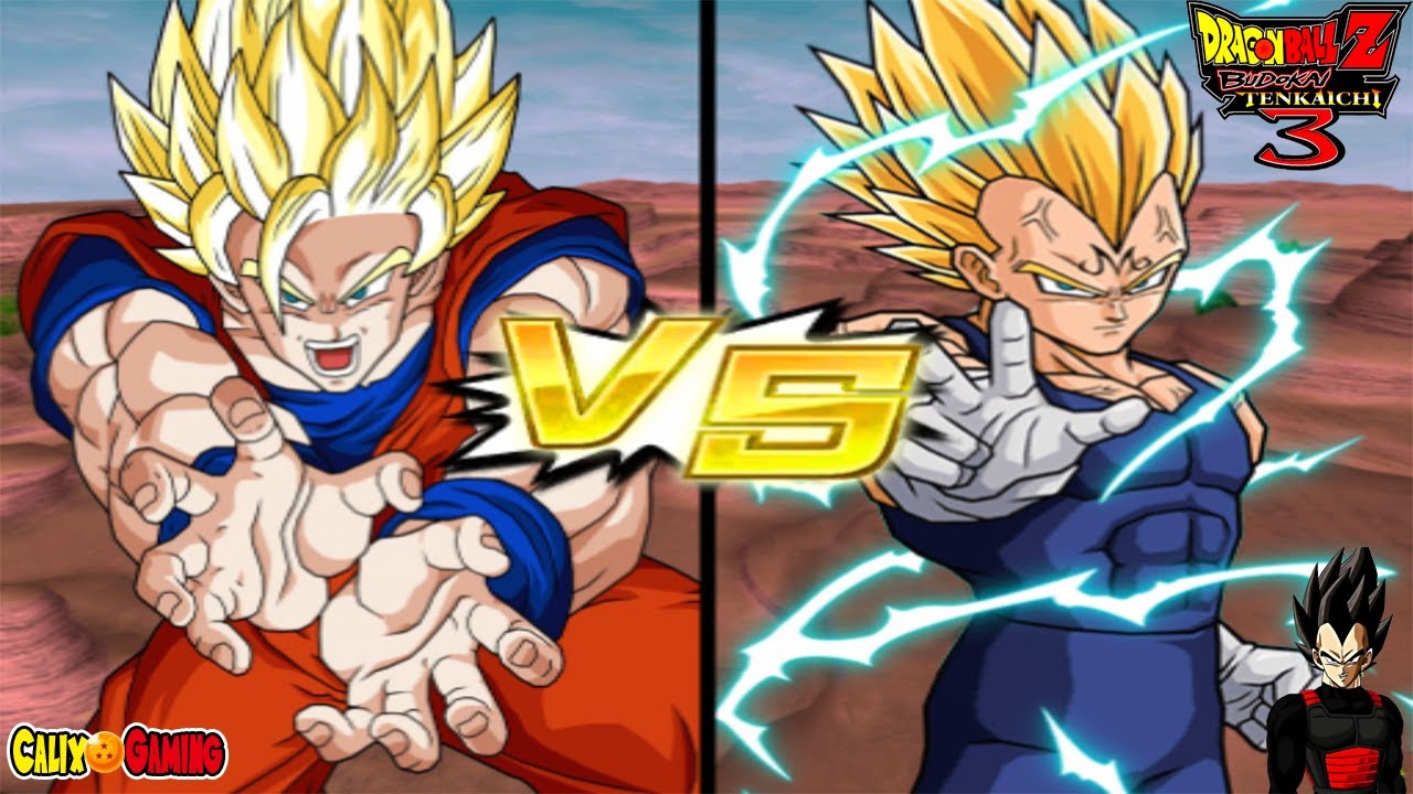 majin vegeta SSJ 2 team vs Goku SSJ 2 team en dragon ball z budokai tenkaichi 3 version latino mod