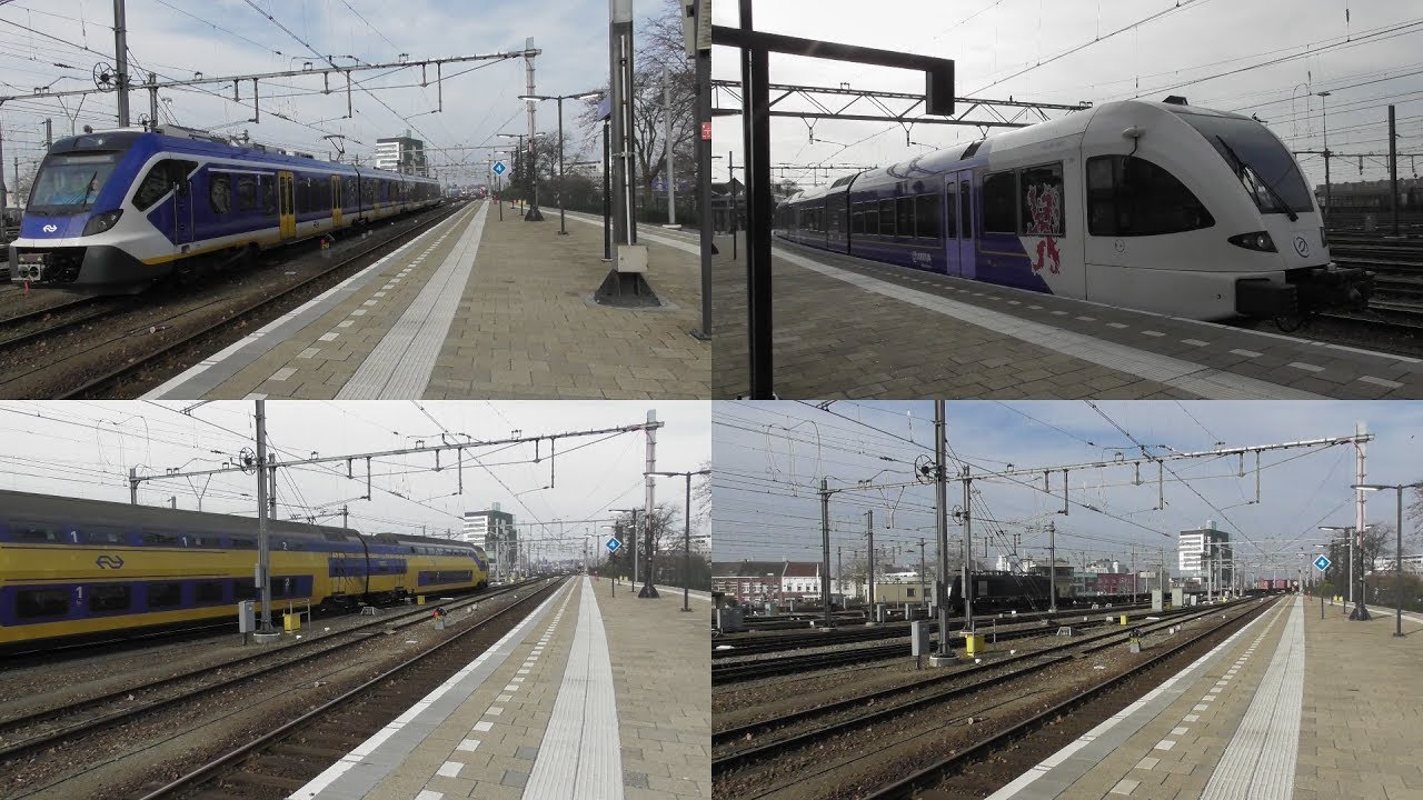 Bahnverkehr im Bahnhof Venlo(NL) mit CAF SNG Testfahrt,DD-(V)IRM, Stadler GTW und Flirt und Güterzug