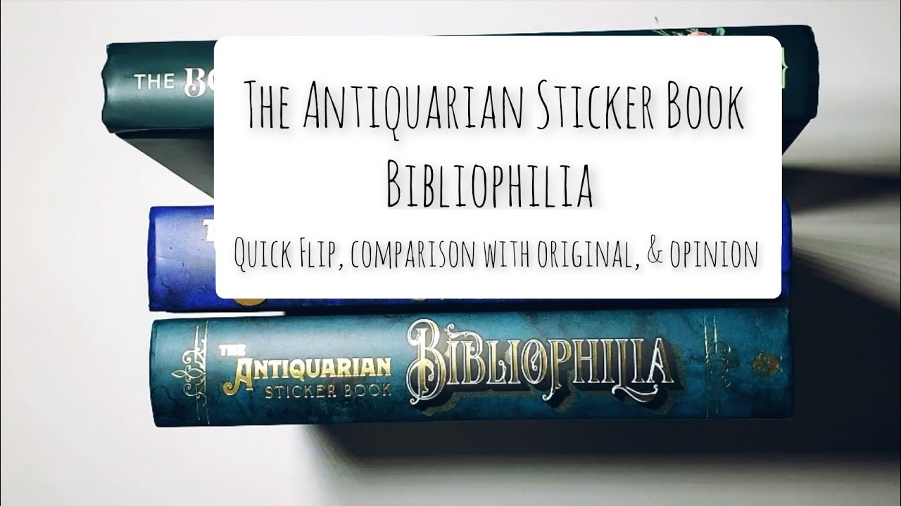 Antiquarian Sticker Book Bibliophilia - flip, compare & discuss