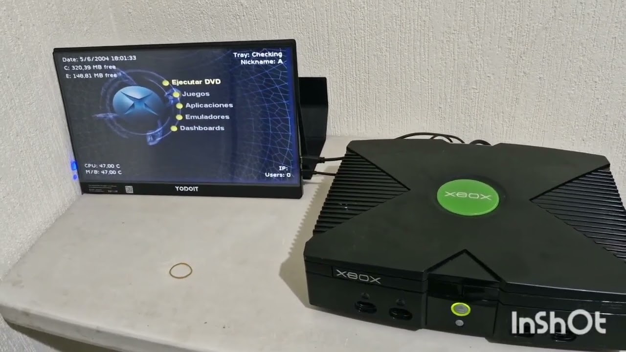 Consola Xbox clasica sin control