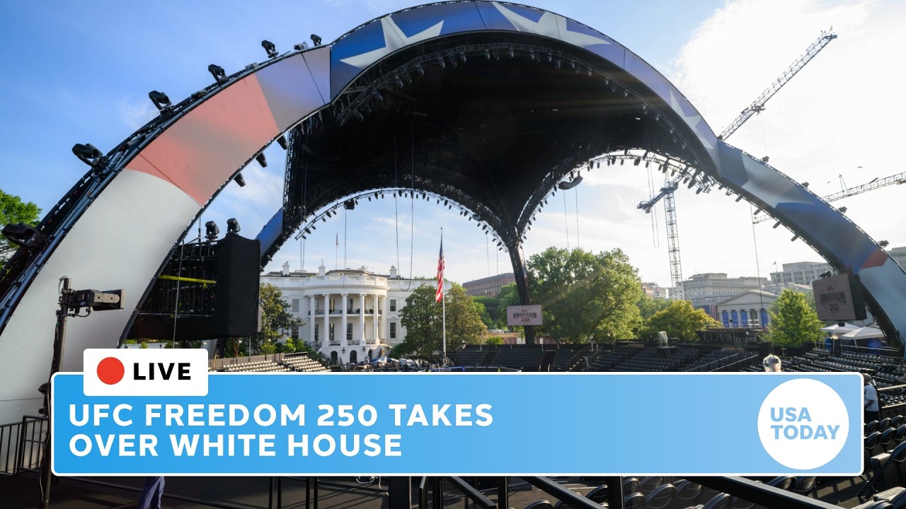 LIVE UFC Freedom 250: Trump watches Topuria-Gaethje fight on White House South Lawn