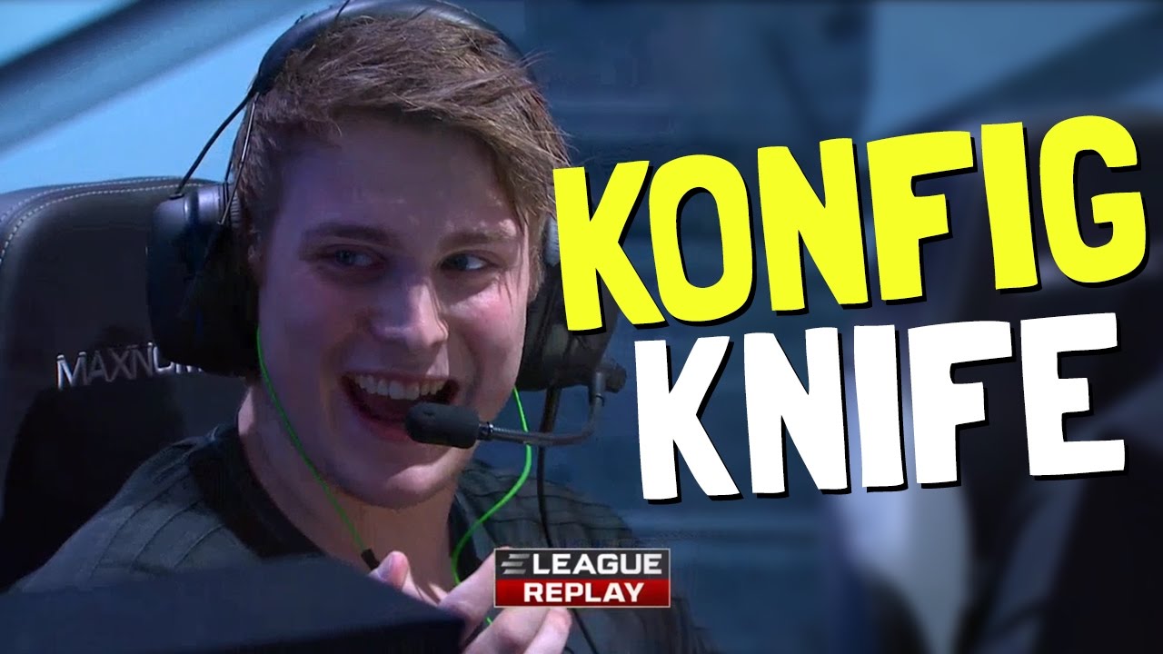 KONFIG 2HP KNIFE CLUTCH, NBK ZEUS KILL (CS:GO EPIC MOMENTS #9)