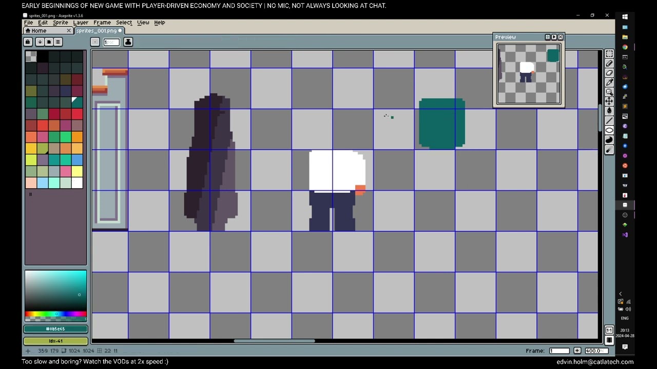 Player character sprites | Player-driven economy game