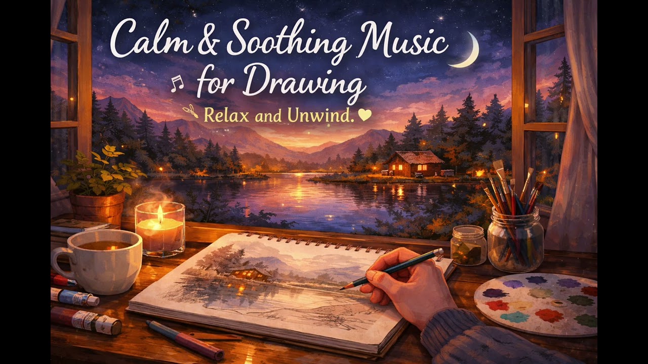 “Calm & Soothing Music for Drawing 🎨 Relax and Unwind”