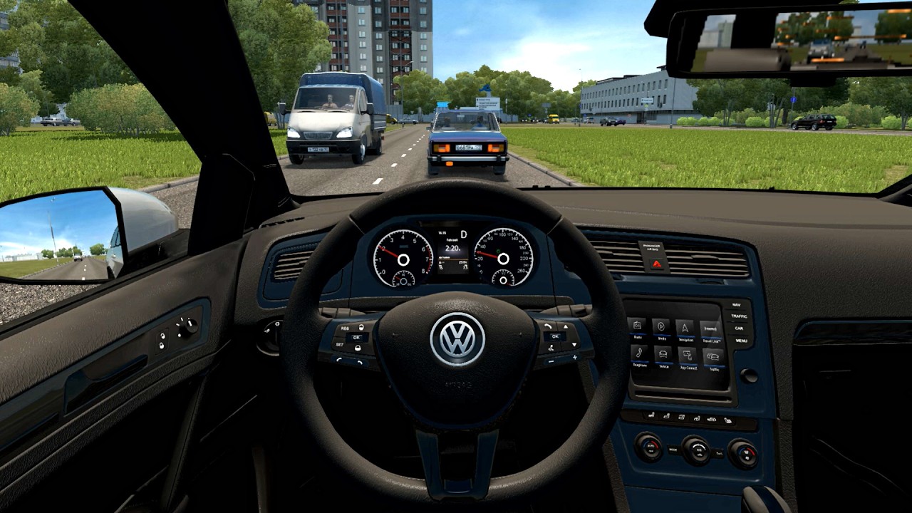 Volkswagen Golf Alltrack 2015 - City Car Driving [Steering Wheel Game Play]