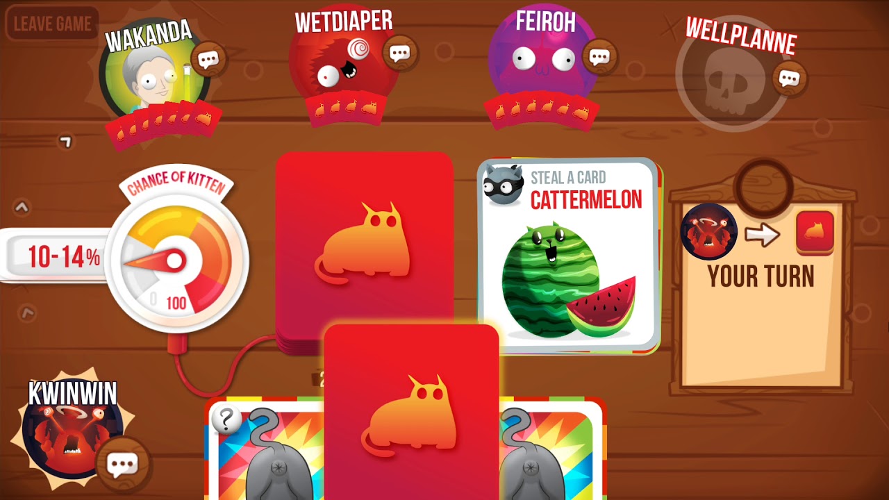 Exploding Kittens! Streaking deck gameplay (3)