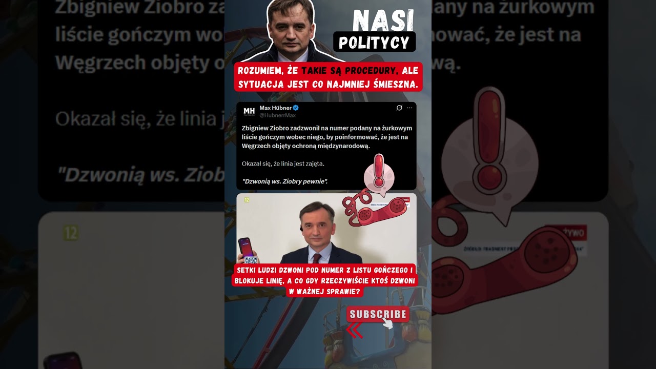 Ziobro dzwoni na policję... i nie może się dodzwonić! Komedia w SOP/Policji!