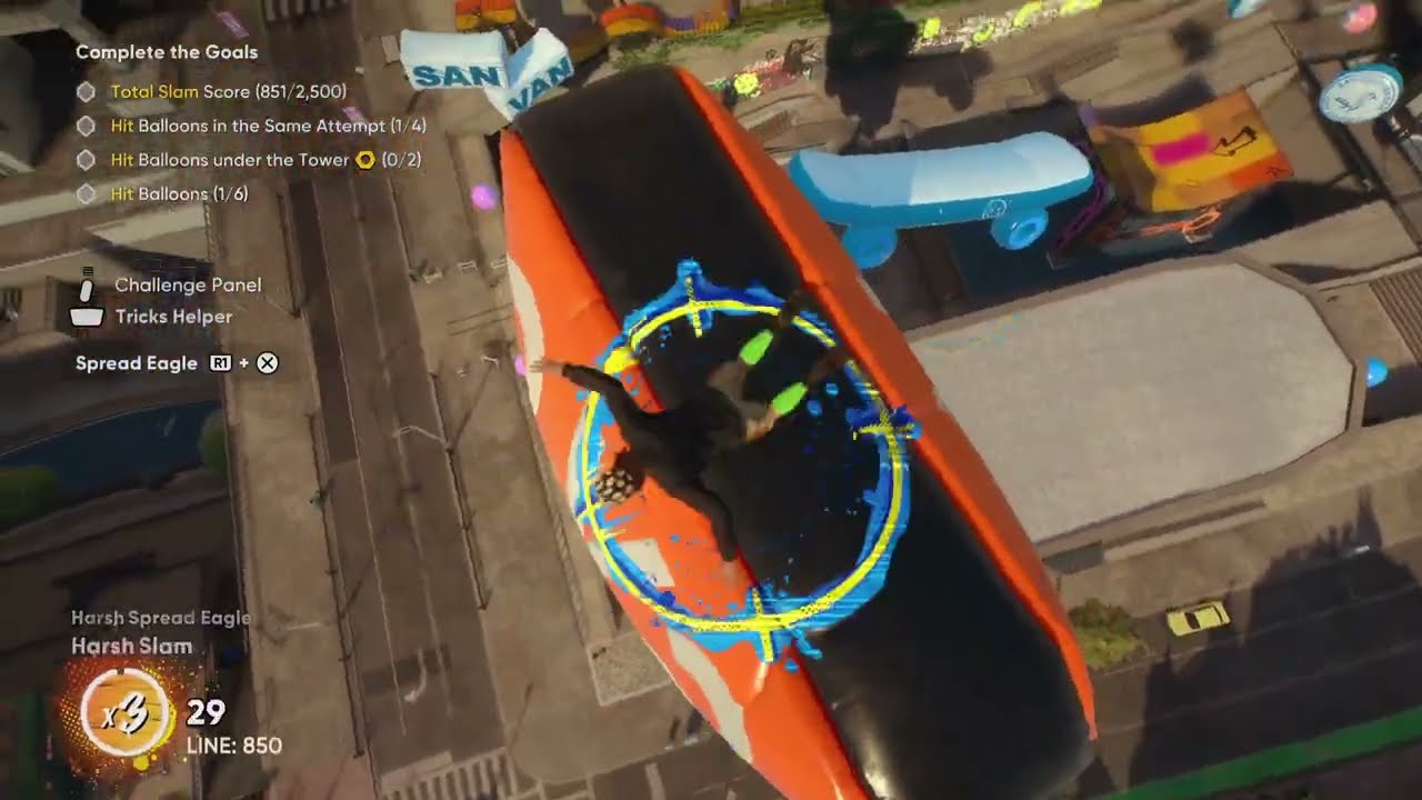 Unpoppable &ndash; Skate 4 Challenge Guide (Hit Balloons in The Same Attempt & Balloons Under the Tower)