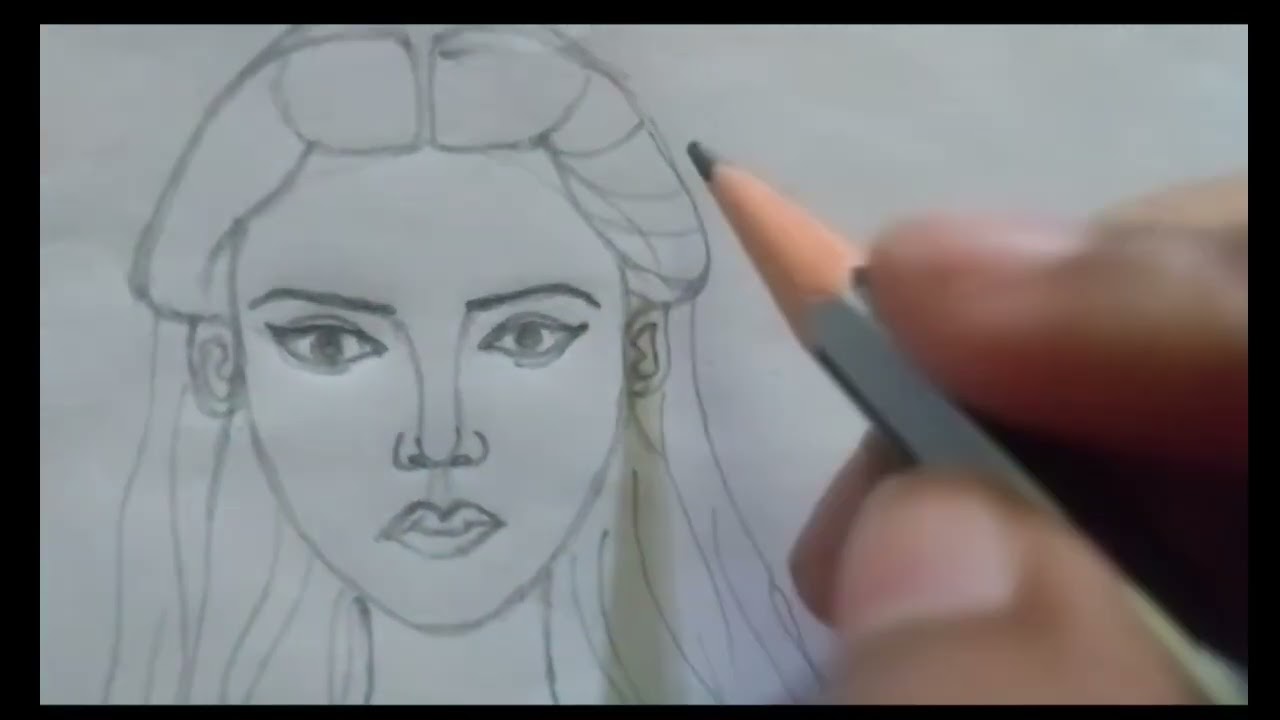 Hi everyone| Girl pencil sketch draw | kemon hoye che comment kore janaben | 🤗 🖌  #girlart 