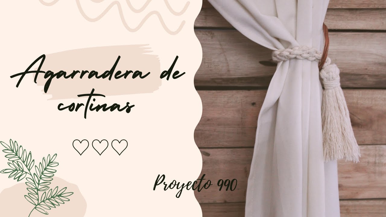 [TUTORIAL MACRAME] - Agarradera de cortinas con aro de mimbre.