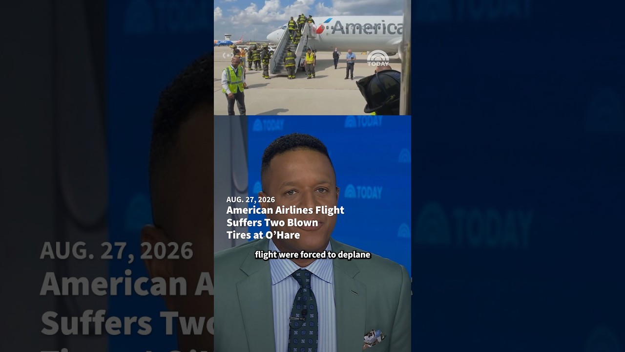 An American Airlines flight blew two tires while taxiing for takeoff at Chicago&rsquo;s O&rsquo;Hare Airport