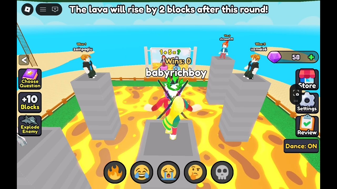 If I win Math Tower roblox game hit Like and Subscribe 