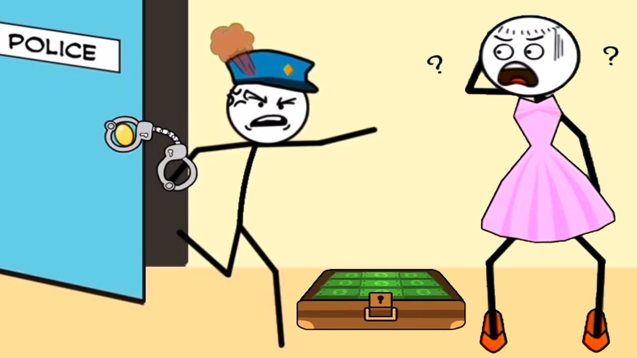 Thief Draw: Escape Puzzle (WEEGOON) - All Levels 1-70 ANSWERS - Funny Stickman Brain Puzzle Game
