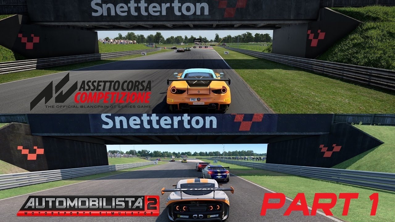 Multiclass Racing With A.I. Comparison. ACC vs AMS2! (Part 1)