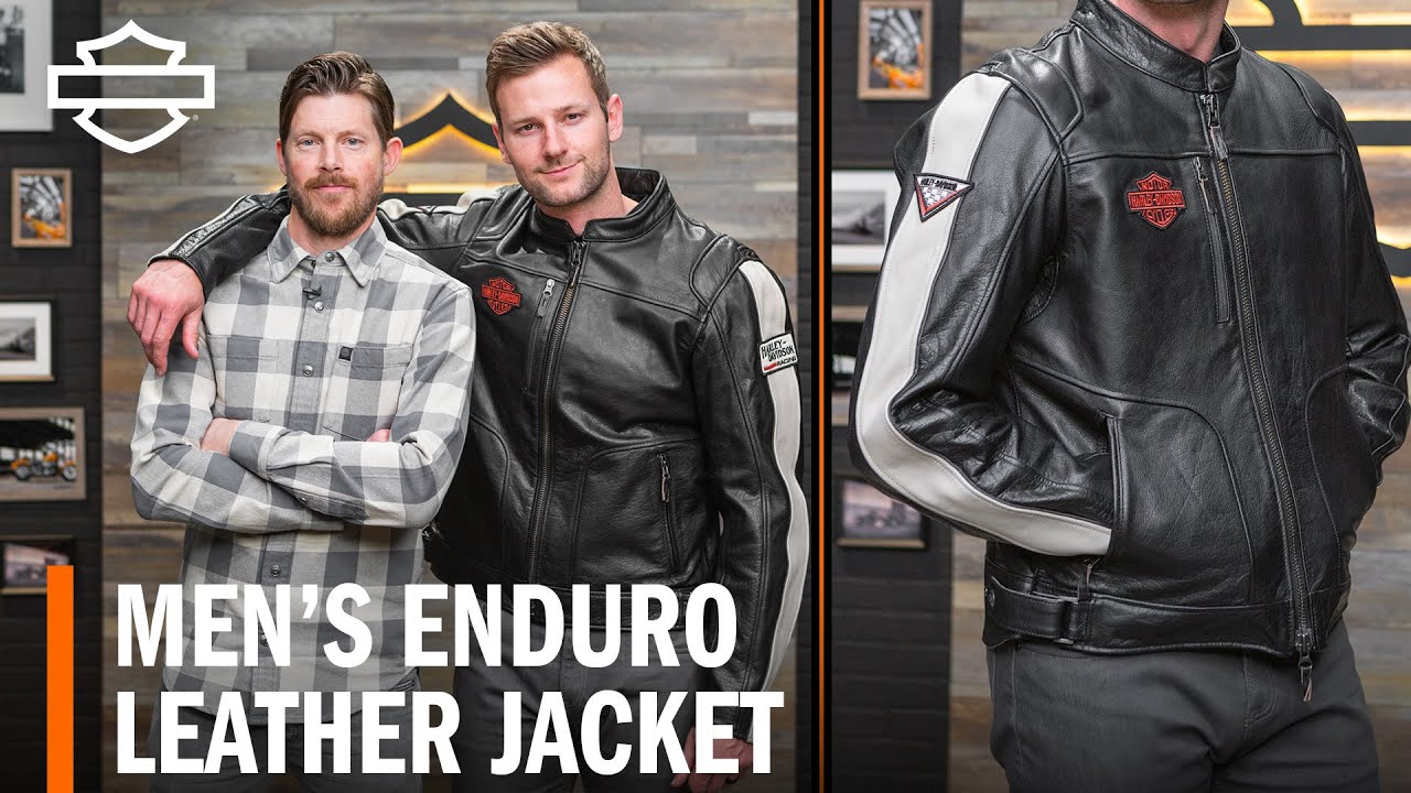 Harley-Davidson Men's Enduro Leather Motorcycle Jacket Overview