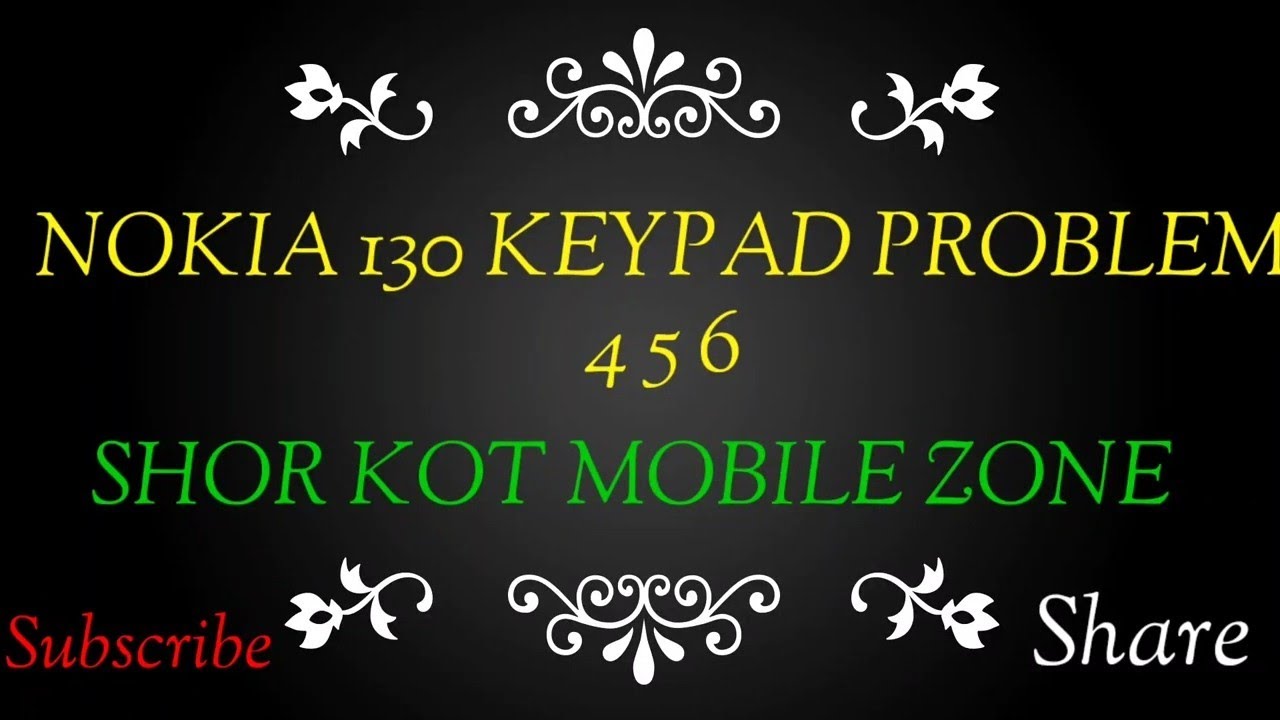 Nokia 130 keypad Problem 456