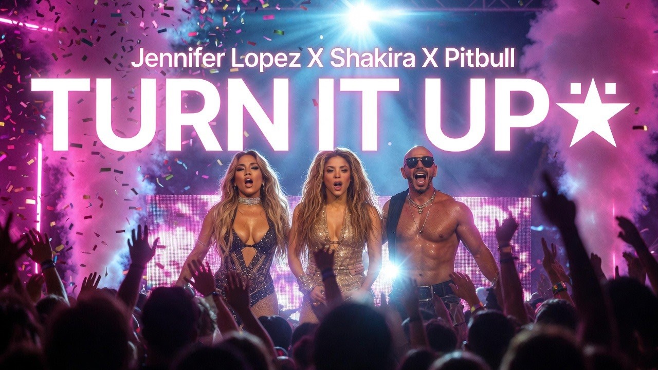 Jennifer Lopez x Pitbull x Shakira Turn it Up (AI Music Video)