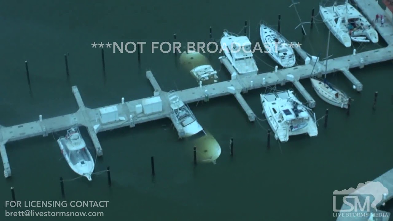 9-21-2017 Palmas Del Mar, Puerto Rico Hurricane Maria aftermath sunken boats marina