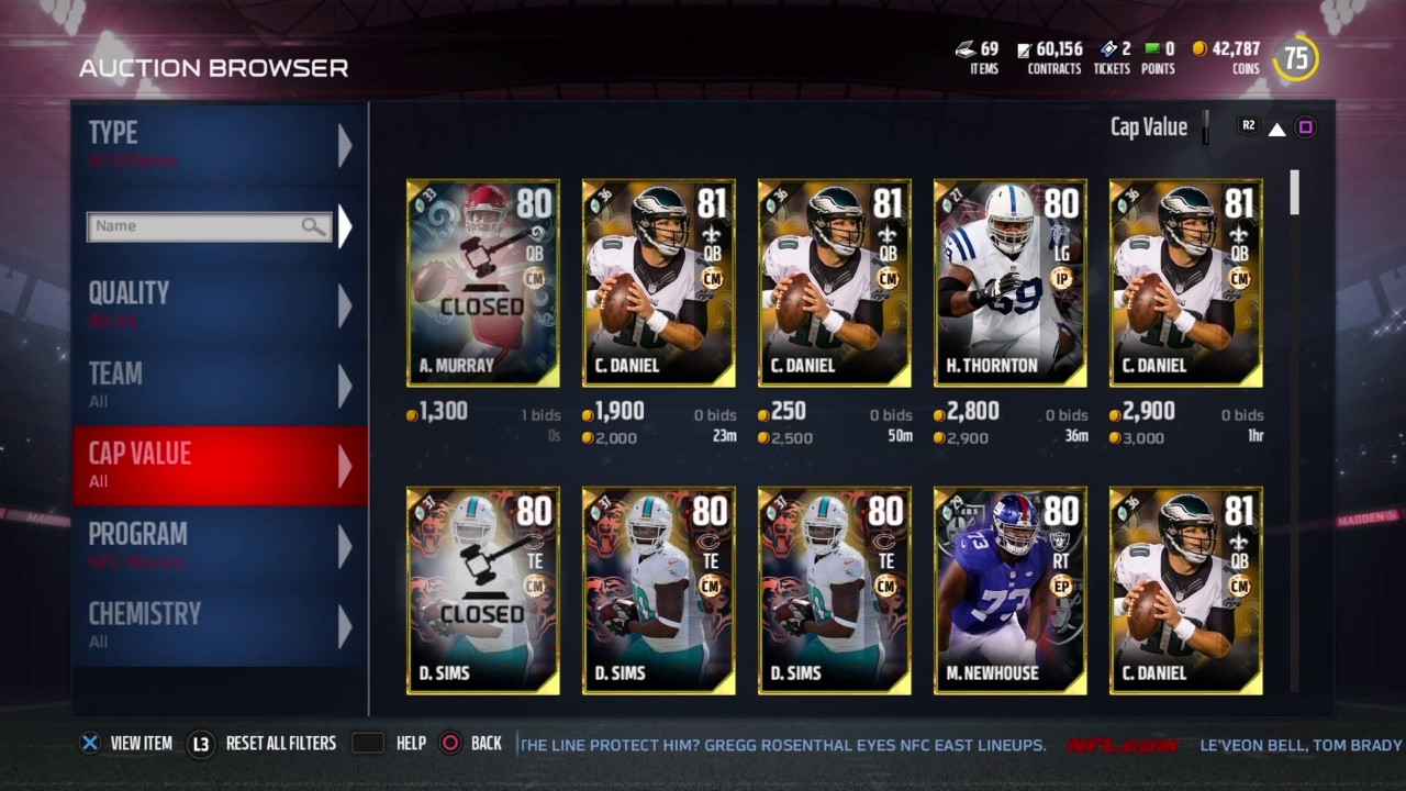 Mut 17 NFL MOVERS SNIPES AND MISSED SNIPES