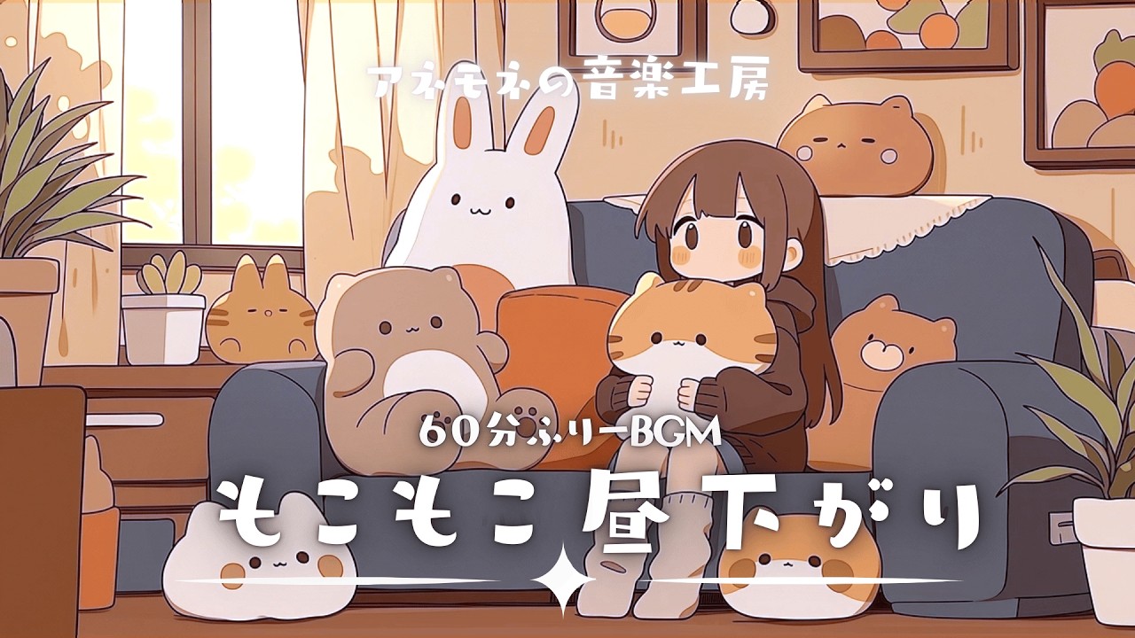 【フリーBGM】もこもこ昼下がり【まったり/かわいい/Chill/ほのぼの/作業用/配信用/勉強用】1時間耐久