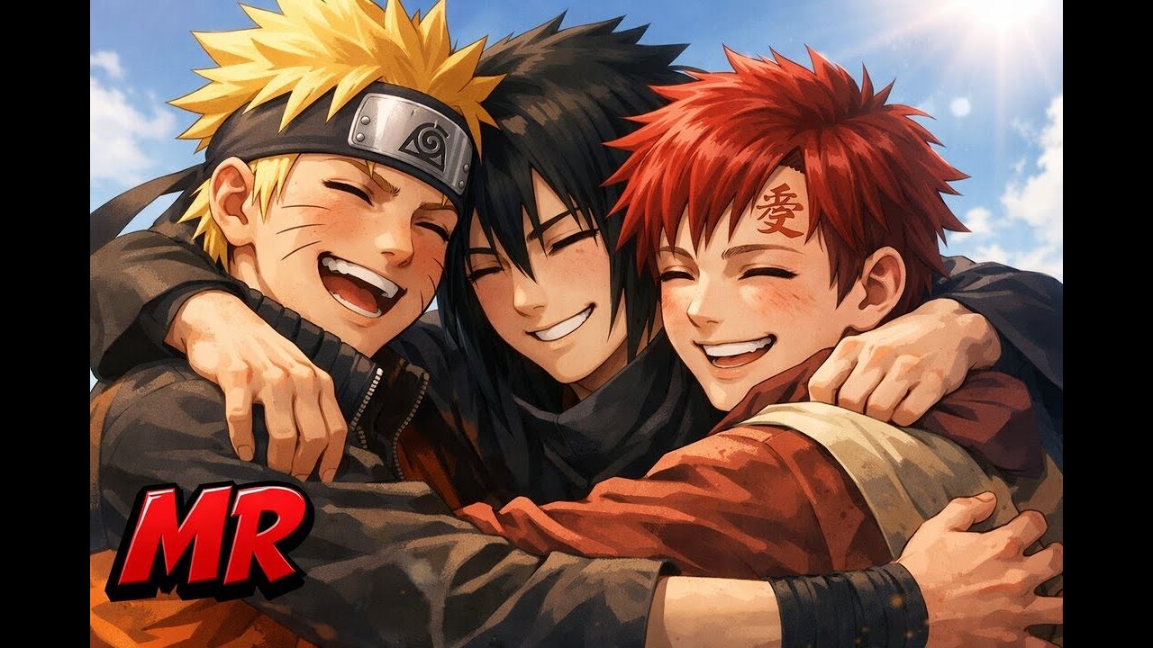 Rap do naruto,gaara & Sasuke (naruto) melhores amigos.