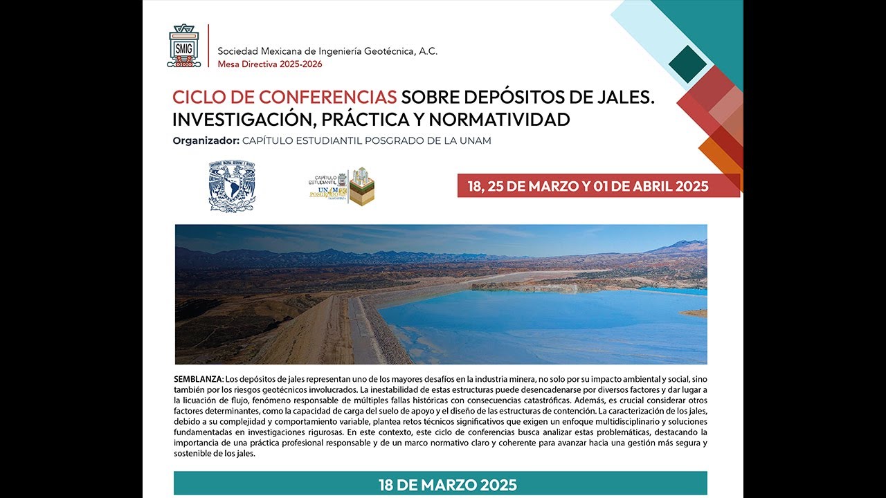 Conferencia Python y sus aplicaciones en la Ingeniería Geotécnica de jales