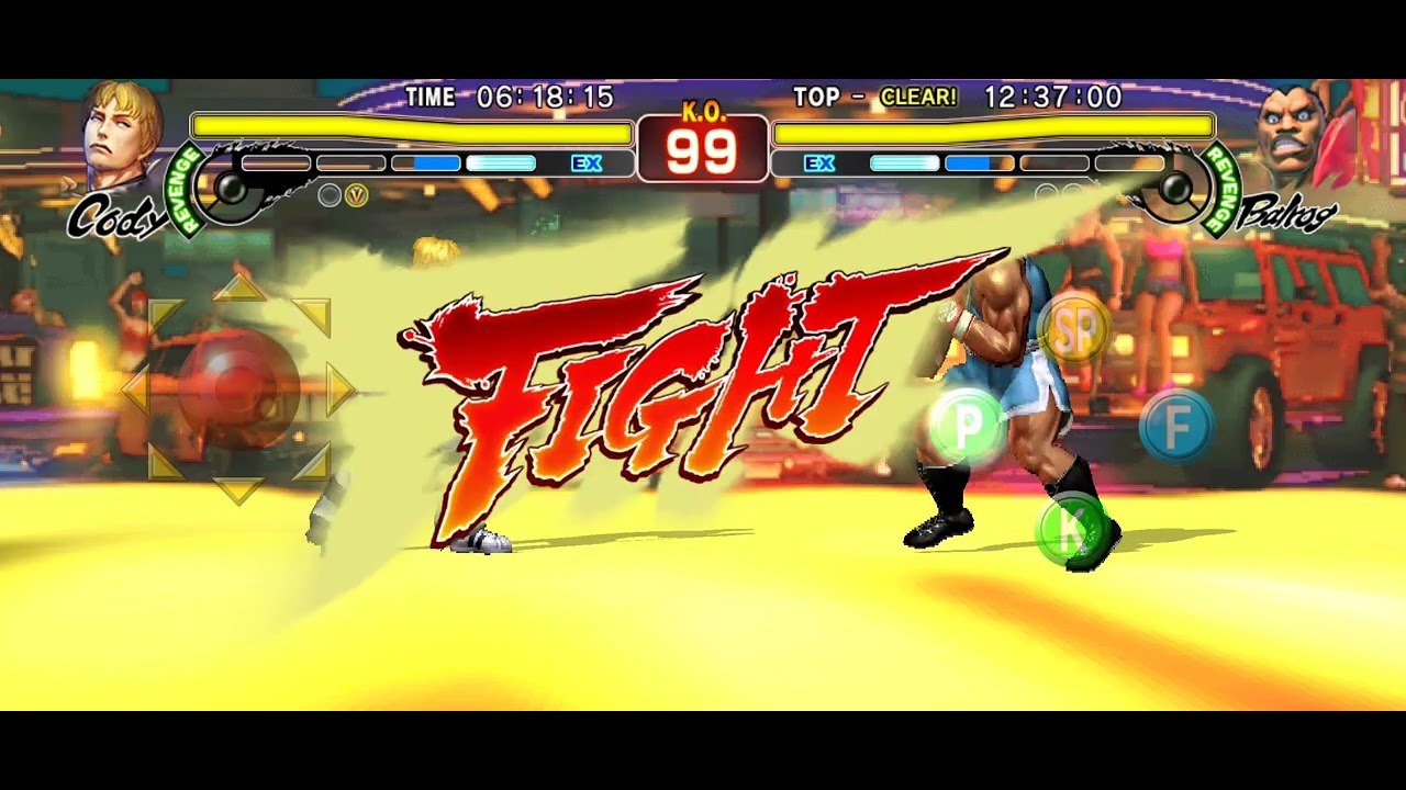 SF4, Street Fighter IV CE gameplay on mobile (Cody 科迪 ; difficulty : grueling ; Ext. STG : Akuma)