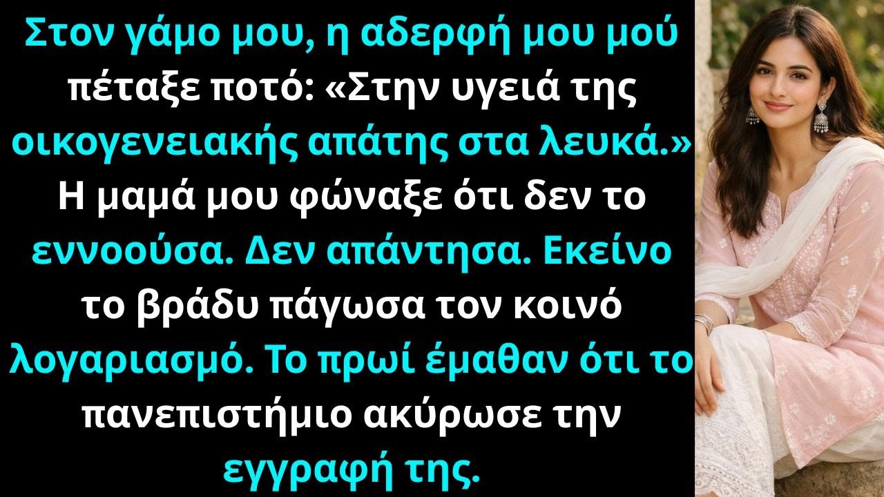 Στον γάμο, η αδερφή πέταξε ποτό και είπε: Στην υγειά της οικογενειακής απάτης στα λευκά