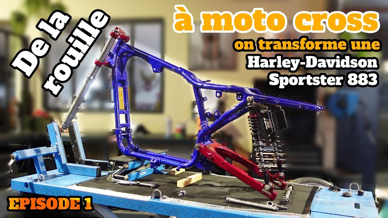 ON TRANSORME UNE HARLEY DAVIDSON EN MOTO CROSS - EPISODE 1