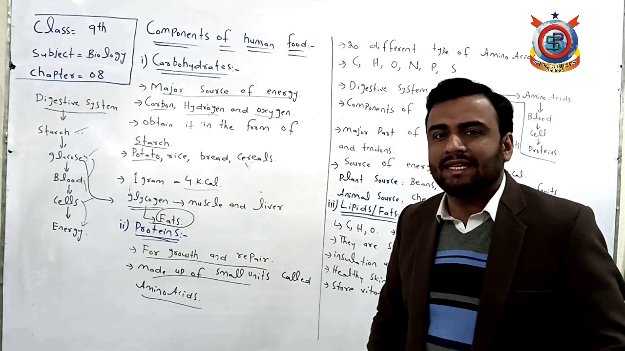 Class 9th Bio lecture 32  Topic; Carbohydrates, Proteins, Fats