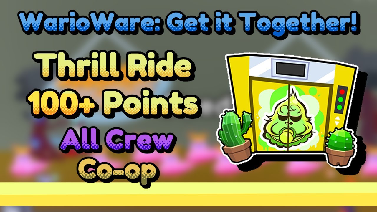 WarioWare: Get it Together! - Thrill Ride - 2 Player - 100+ Points (All Crew)