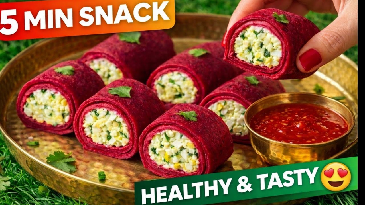 5 मिनिट में बना ये हेल्दी बीटरूट नाश्ता इतना टेस्टी कि बार बार बनाओगे | Beetroots Breakfast Recipe 😋