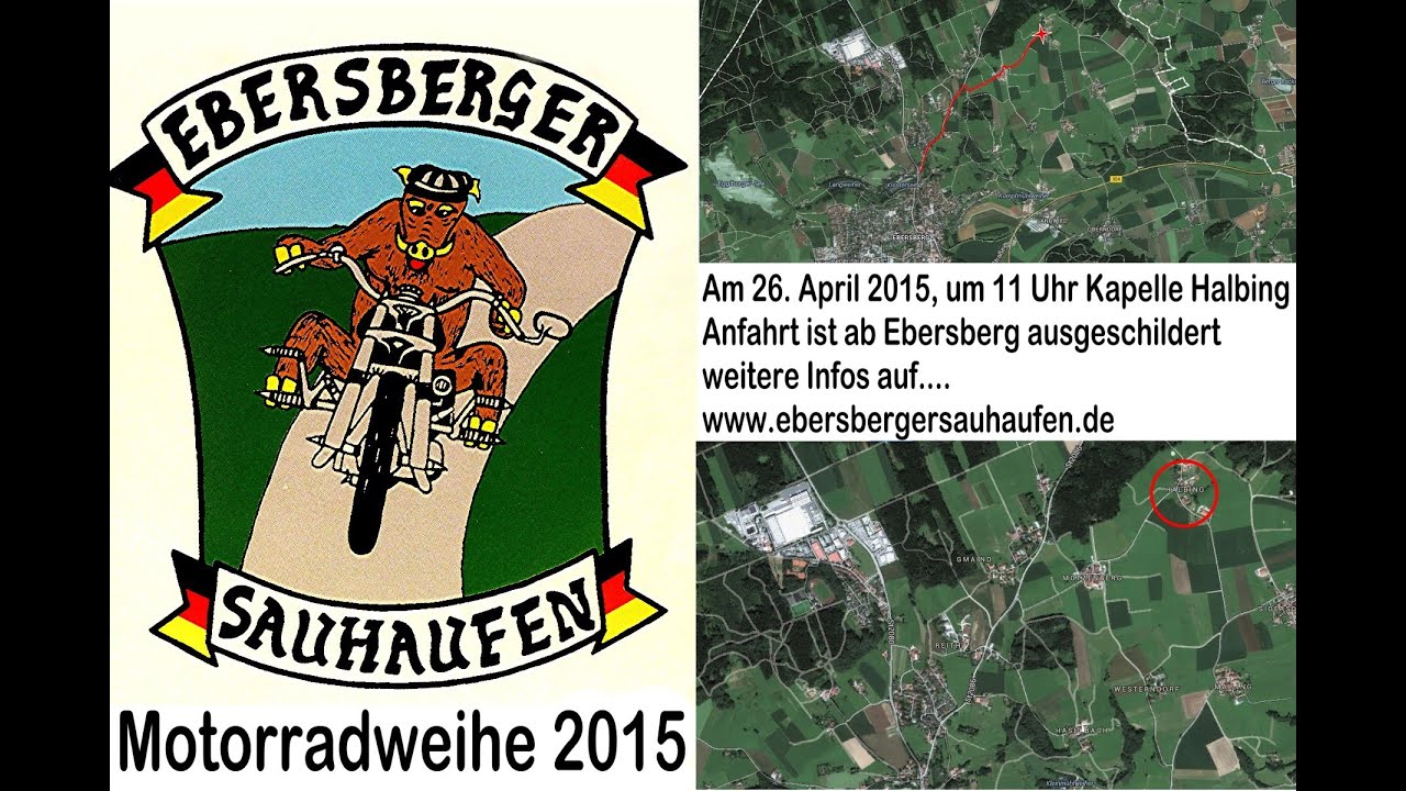 27. Motorradweihe Ebersberger Sauhaufen 26.April 2015 Halbing bei Ebersberg mit 920 Teilnehmer