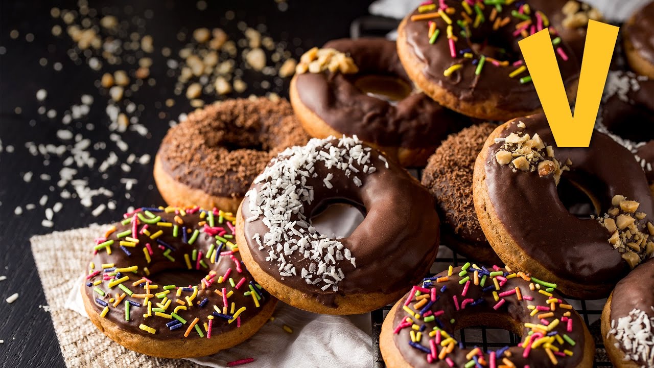 Peanut Butter and Coffee Baked Doughnuts