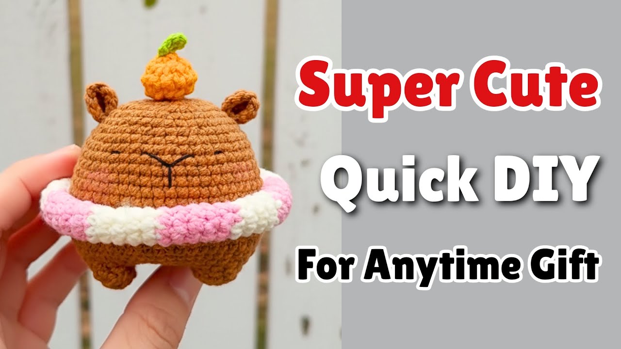 Capybara Crochet Tutorial for Absolute Beginner | Easy Amigurumi