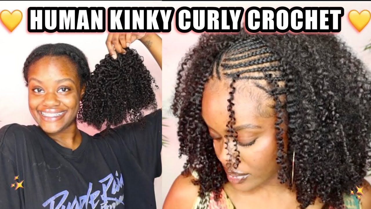 ✨KINKY CURLY HUMAN CROCHET + BRAIDS✨ | YOUNG BEAUTY AMAZON REVIEW