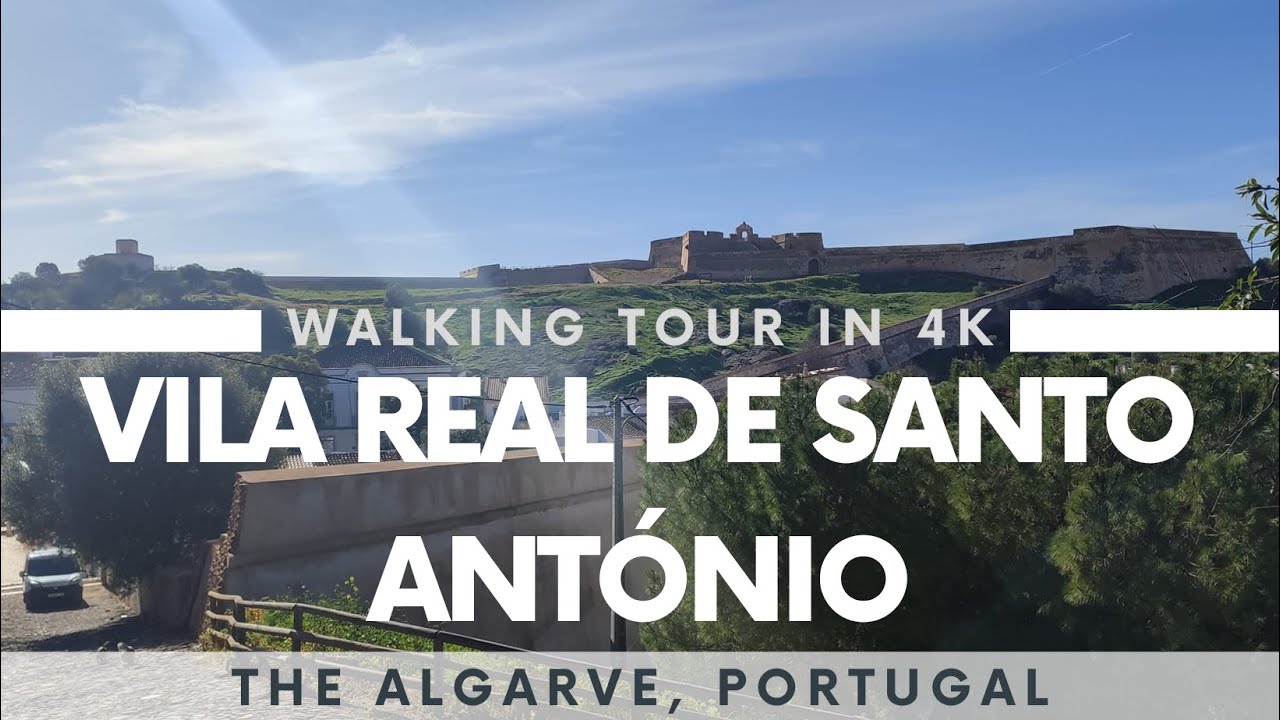 Vila Real de Santo António, Portugal Winter Walking Tour  | 4K Virtual Walking Tour | Jan 2024