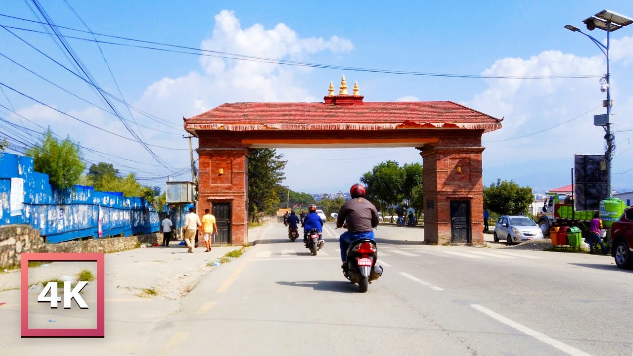 Kirtipur to Kathmandu 4K Bike Ride - ASMR | Virtual Drive Show | Binaural City Traffic Sounds
