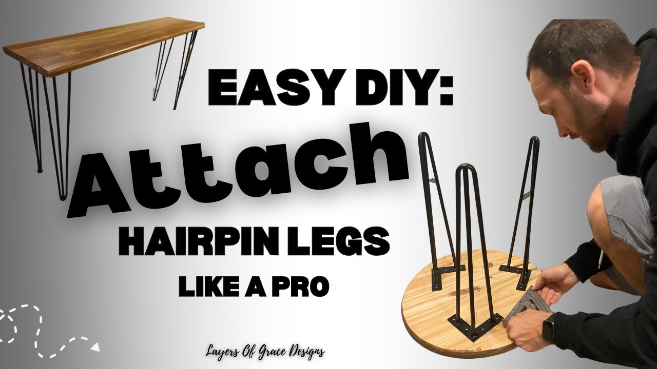 How to Easily Install Hairpin Legs on a DIY Console or End Table | Step-by-Step Guide