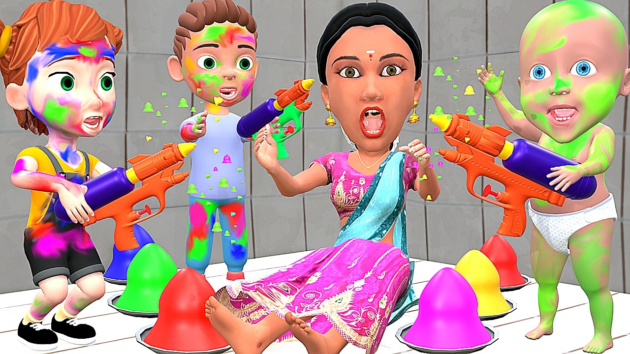 BABU Ki HOLI | चिंटू चिंकी की होली | Holi | cartoon | pagal beta | comedy video | cs bisht vines