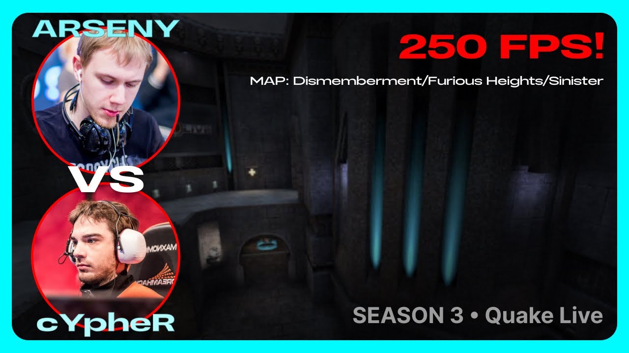 ARSENY vs cYpheR | 250FPS Quake Season 3 | BO3 | Quake Live
