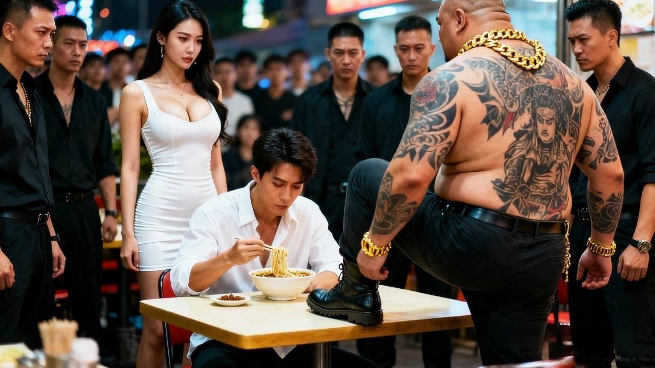 นักเลงหาเรื่องหนุ่มจนๆ ที่กำลังกินบะหมี่... จนกระทั่งเขาปรายตาเดียว ทำเอาคนทั้งแก๊งเงียบกริบ!