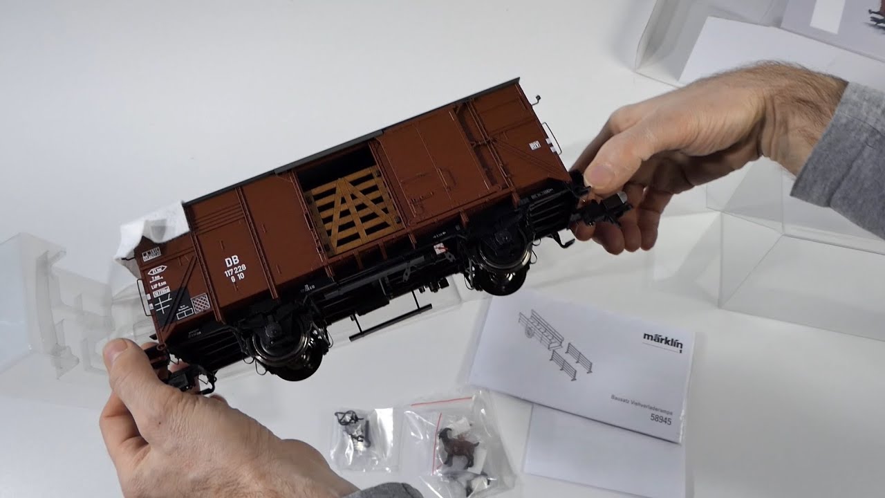 Unboxing Spur 1 G 10 Viehtransportwagen-Set Märklin 58945 - Lasercut-Bastel-Session in 1:32 Spur1