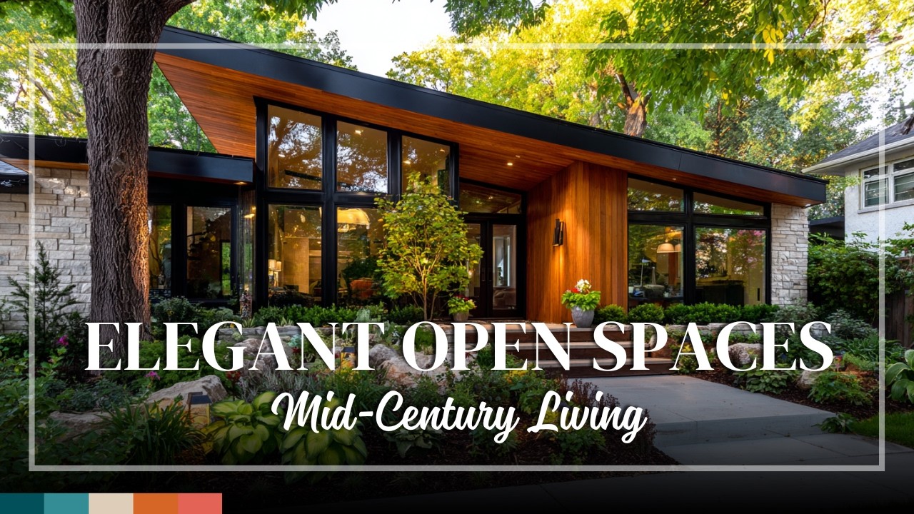 Mid Century Modern Homes in Nature – Seamless Indoor Outdoor Living with Elegant Flow