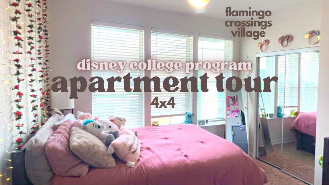DCP 4x4 flamingo crossings village apartment - disney college program room tour 2023