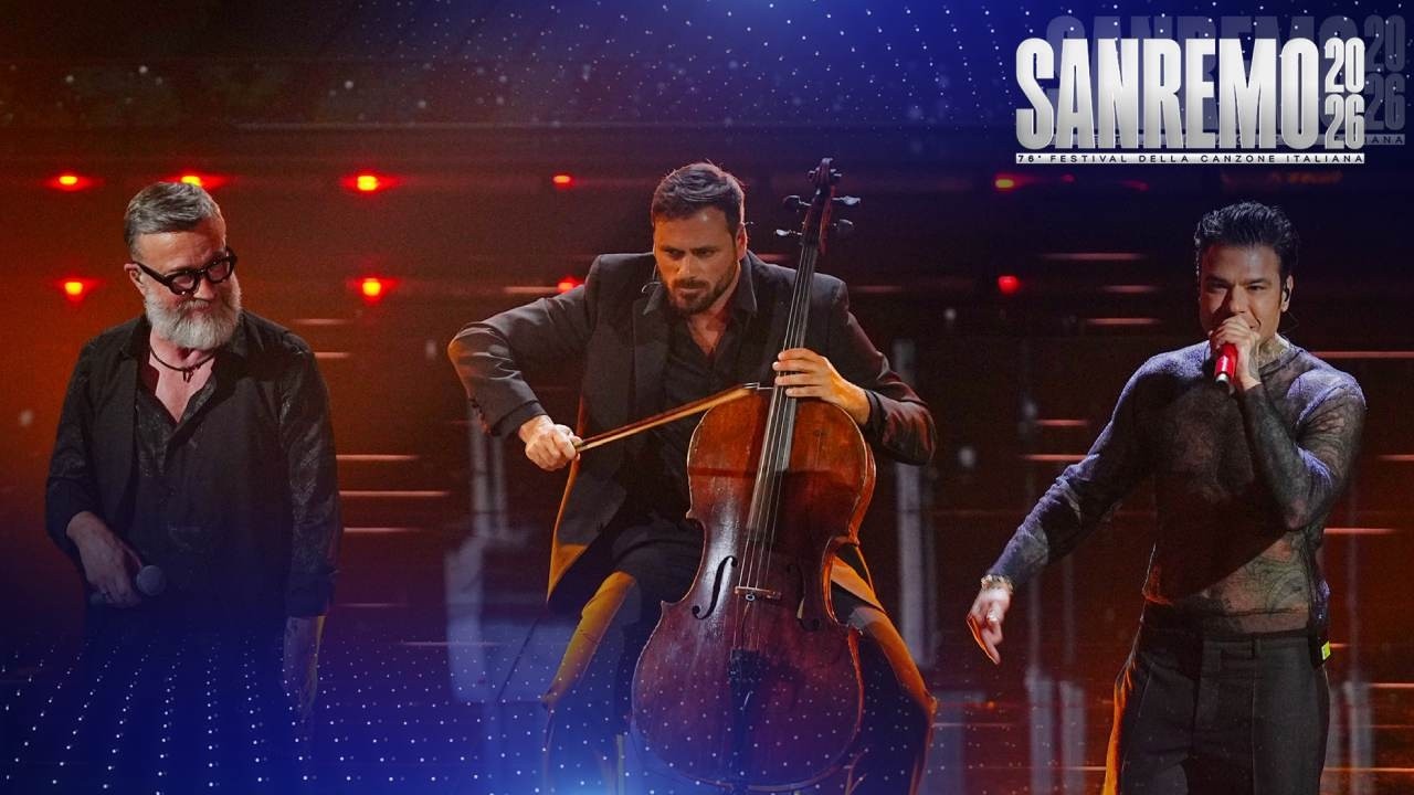 Sanremo 2026 - Fedez & Marco Masini con Hauser cantano Meravigliosa creatura
